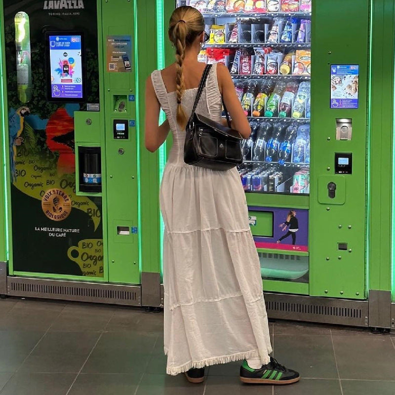 European And American Style French Style White Pure Desire Dress