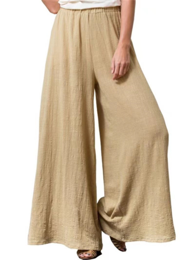 Women's Cotton And Linen Loose Wide-leg Pants Oversized