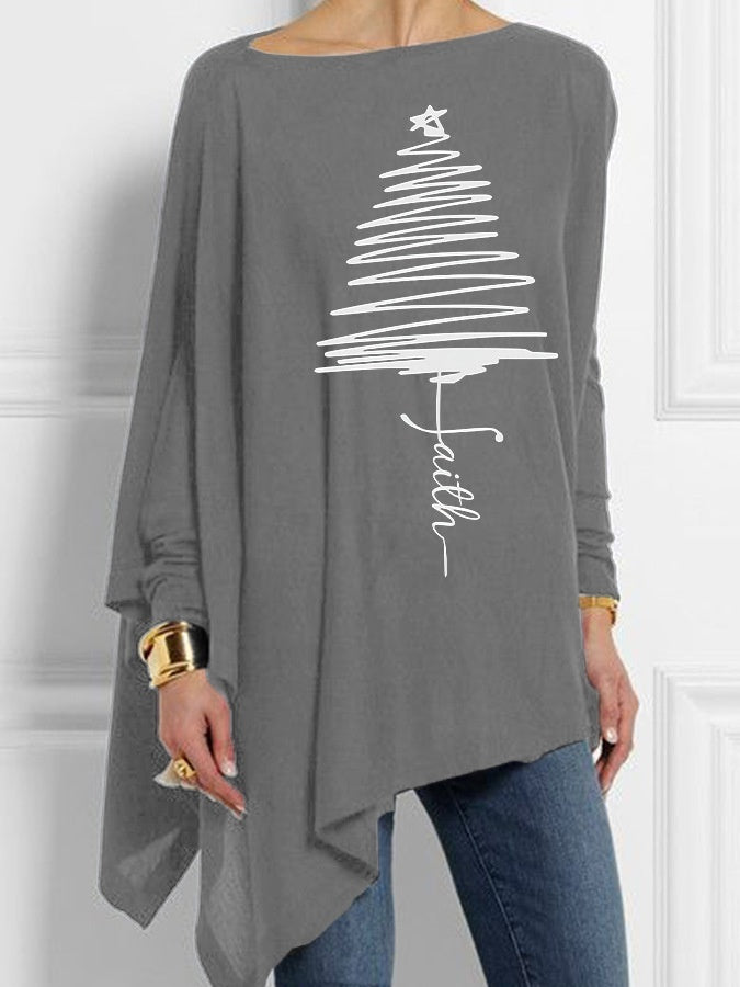 3D Digital Printing Long Sleeve Irregular Pullover Printed