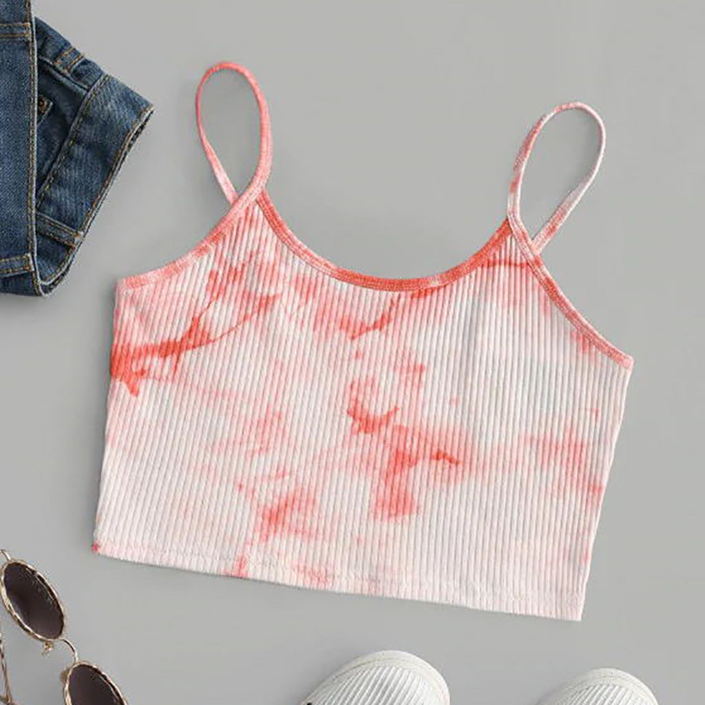 Tie-dye sleeveless vest