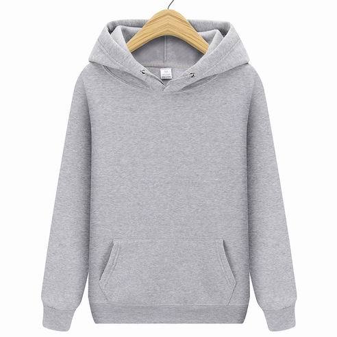Pure cotton purple pullover hoodie solid color