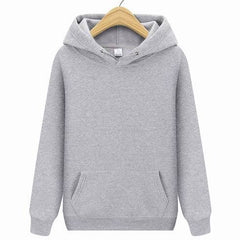 Pure cotton purple pullover hoodie solid color