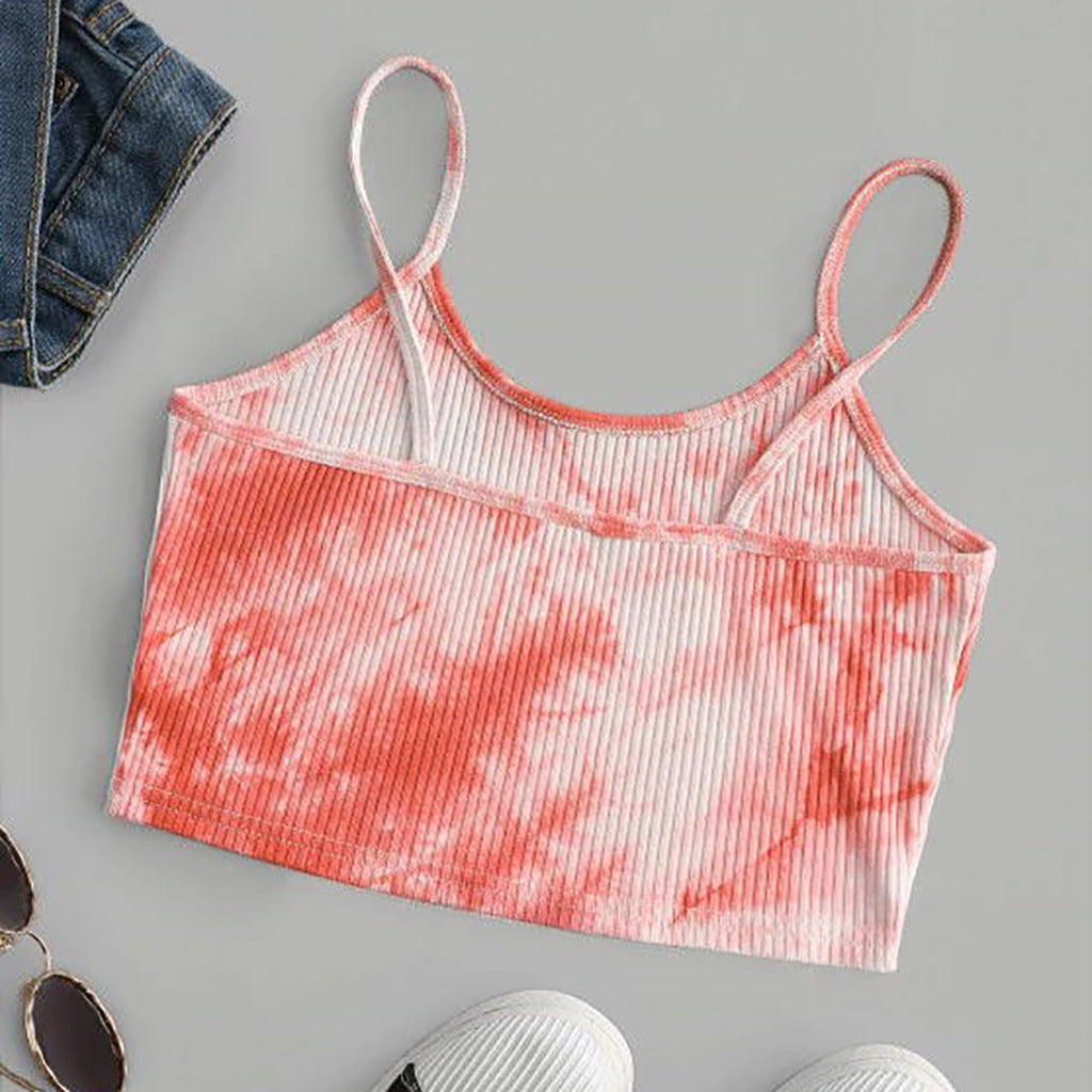 Tie-dye sleeveless vest