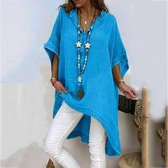 Long cotton and linen shirt