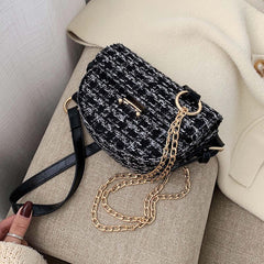 Checked shoulder bag
