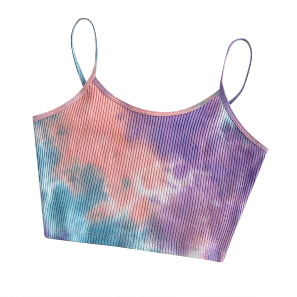 Tie-dye sleeveless vest
