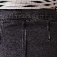 Mid-Length A-Line High Waist All-Match Denim Skirt