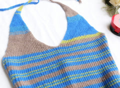 Hanging Neck Knitted Dress Female Summer Skirt