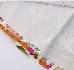 Retro Paisley Print Y2K Mini Skirts Women Sexy Cute Straight