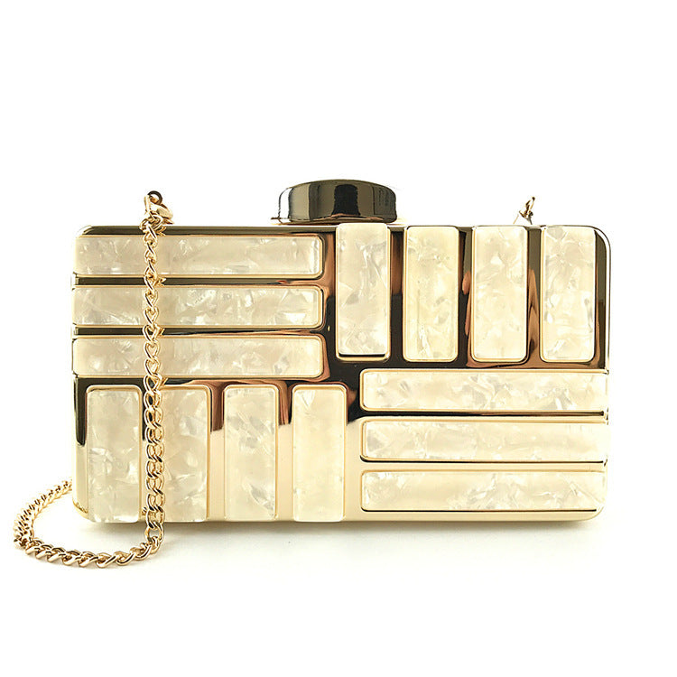 Gold Acrylic Clutch Bags For Women New Shoulder Bag