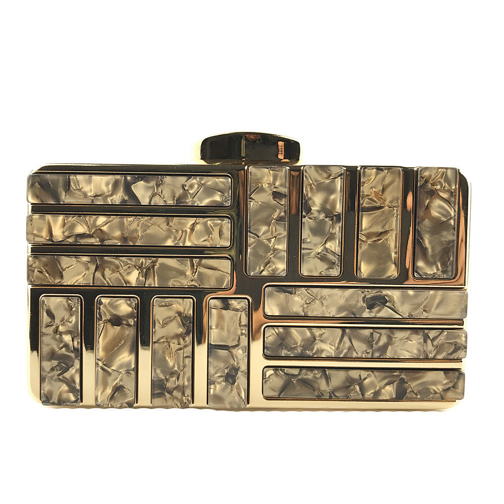 Gold Acrylic Clutch Bags For Women New Shoulder Bag