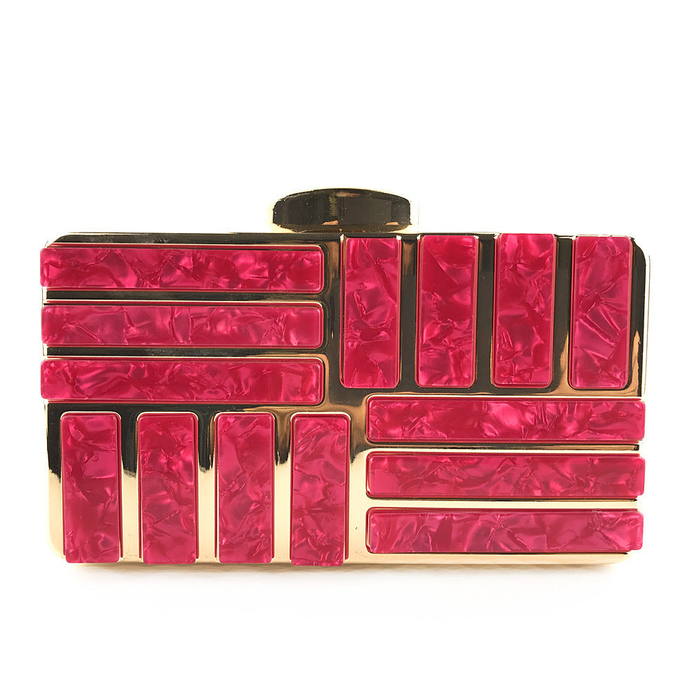 Gold Acrylic Clutch Bags For Women New Shoulder Bag