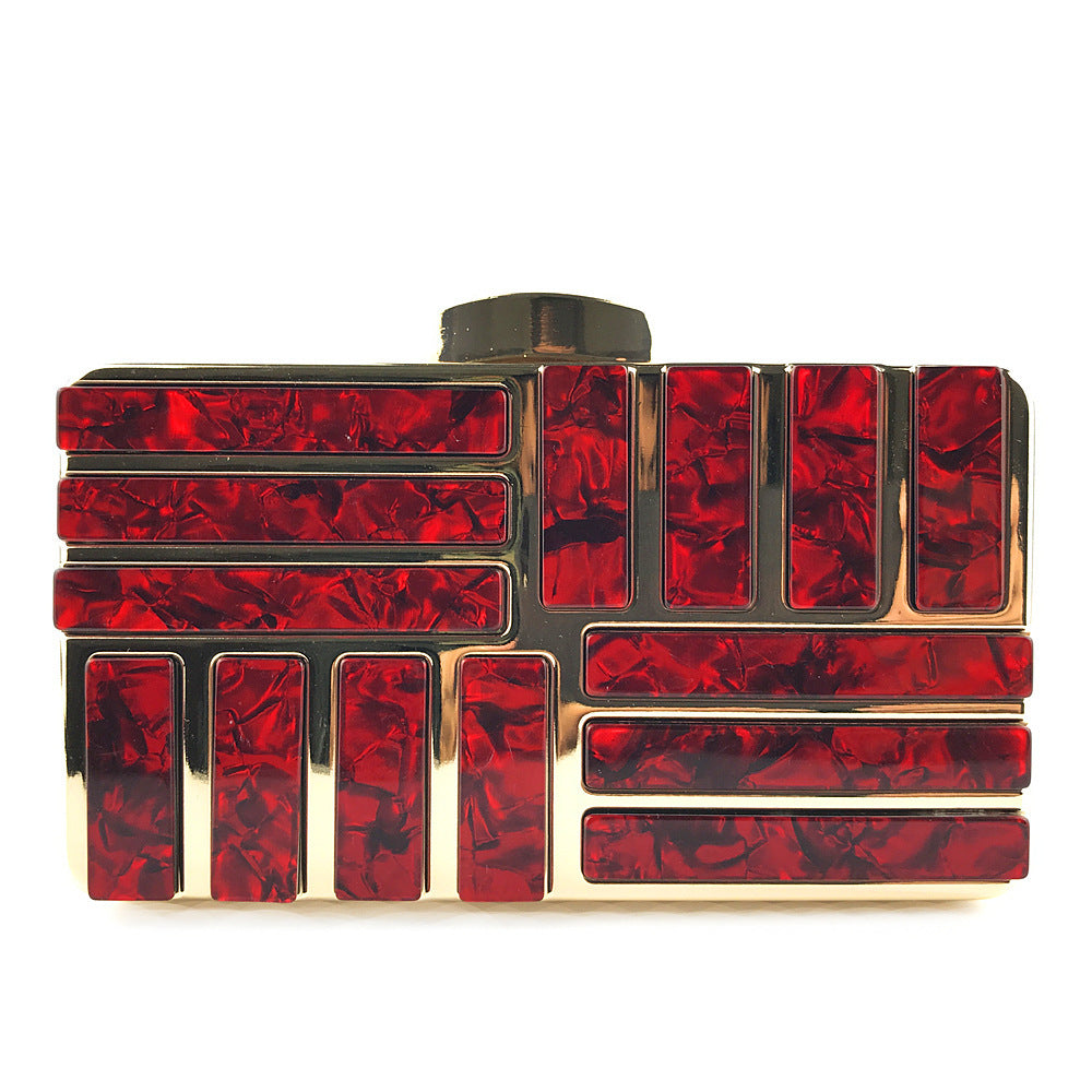 Gold Acrylic Clutch Bags For Women New Shoulder Bag