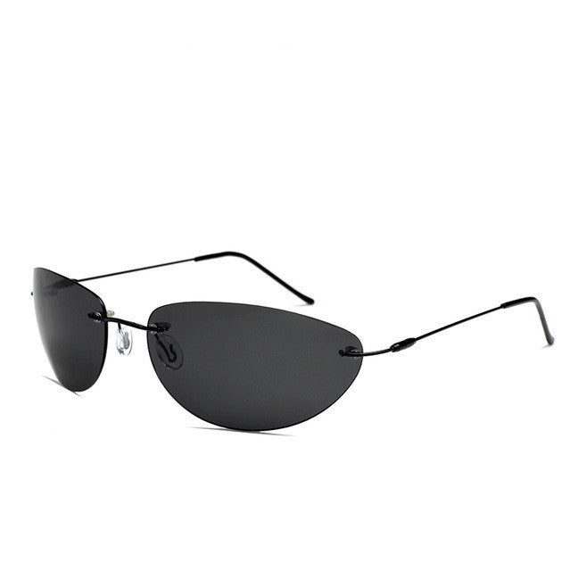 Men's Frameless Oval Avant-garde Polarized Sunglasses