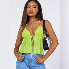 Women's Vest Camisole Sexy Lace-up Drawstring Camisole