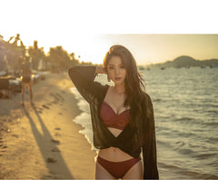 Gathering split hot spring bikini