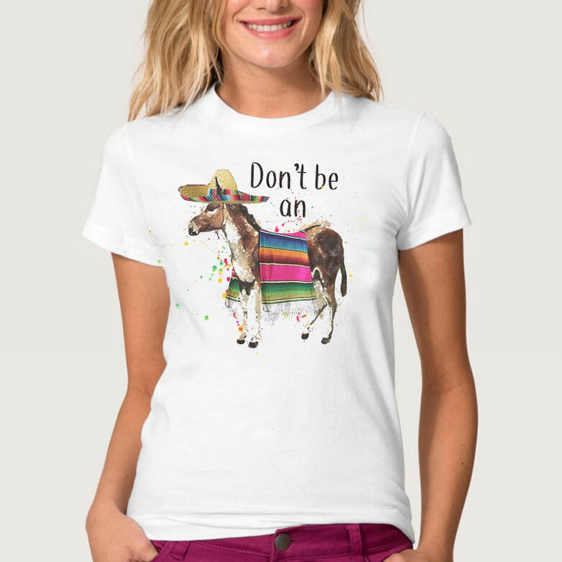 Round neck short sleeve T-shirt