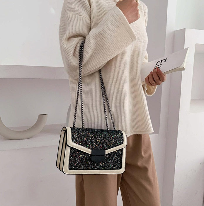 Sequin cross body bag