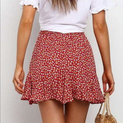 Printed lace skirt