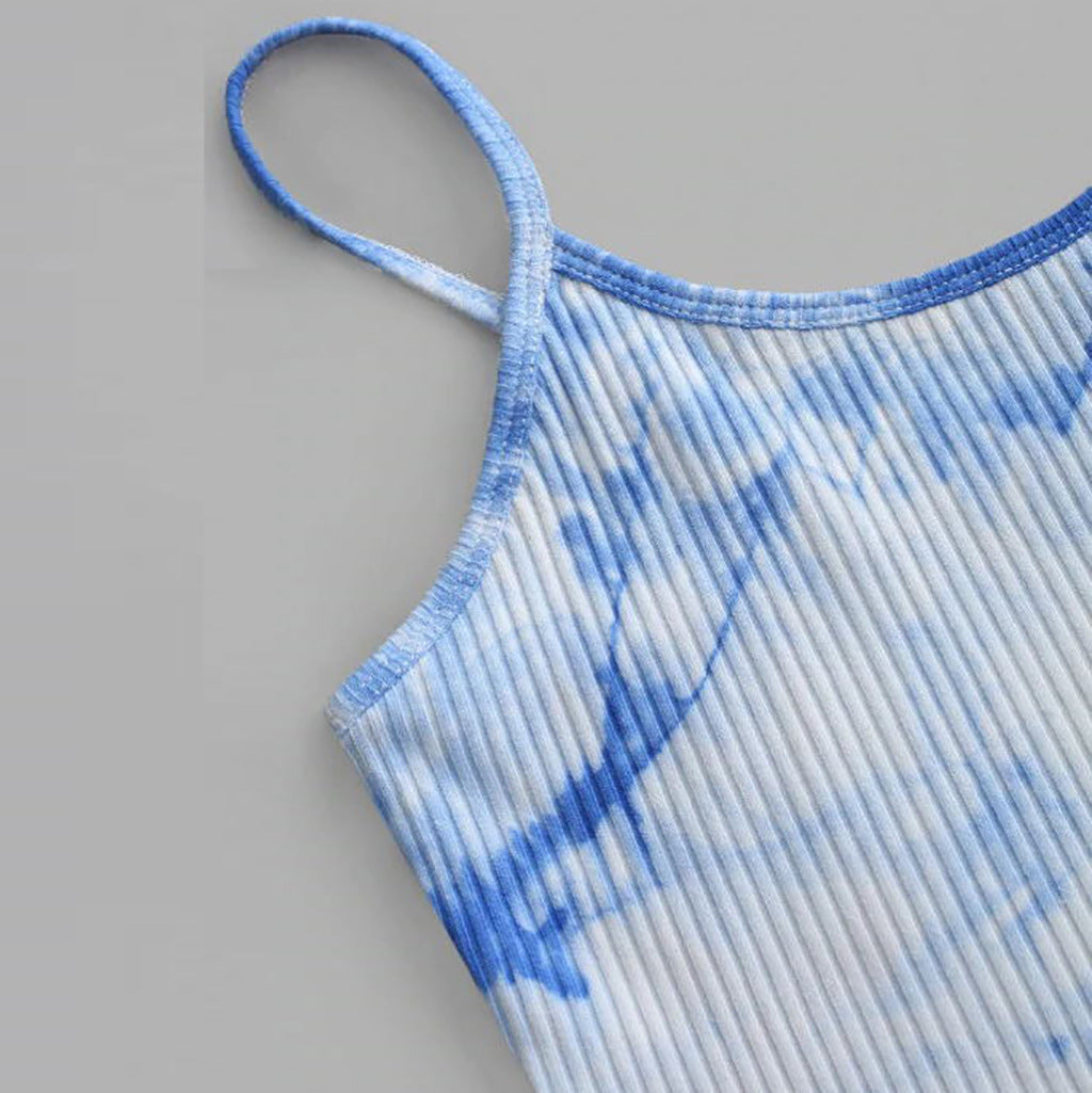 Tie-dye sleeveless vest