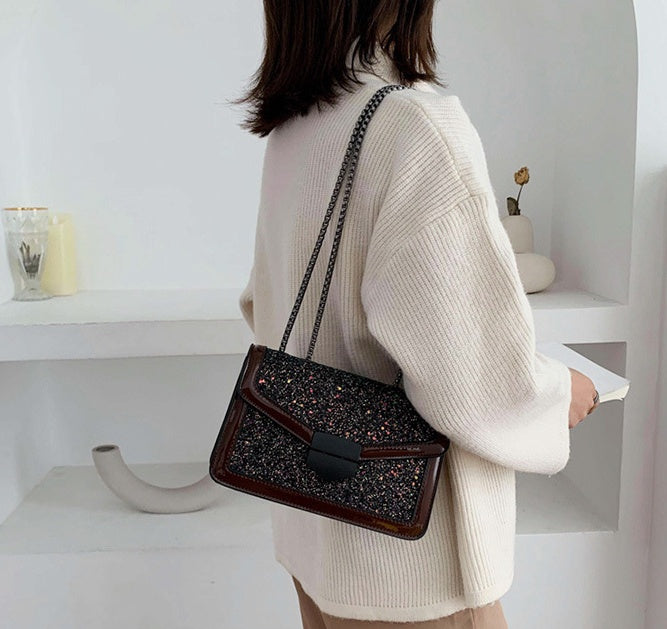 Sequin cross body bag