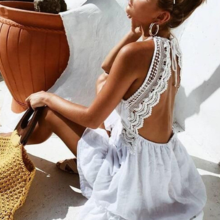 Waist lace dress