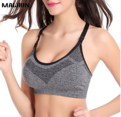 Women Shockproof Sport Bras Professional Yoga Shirts Top