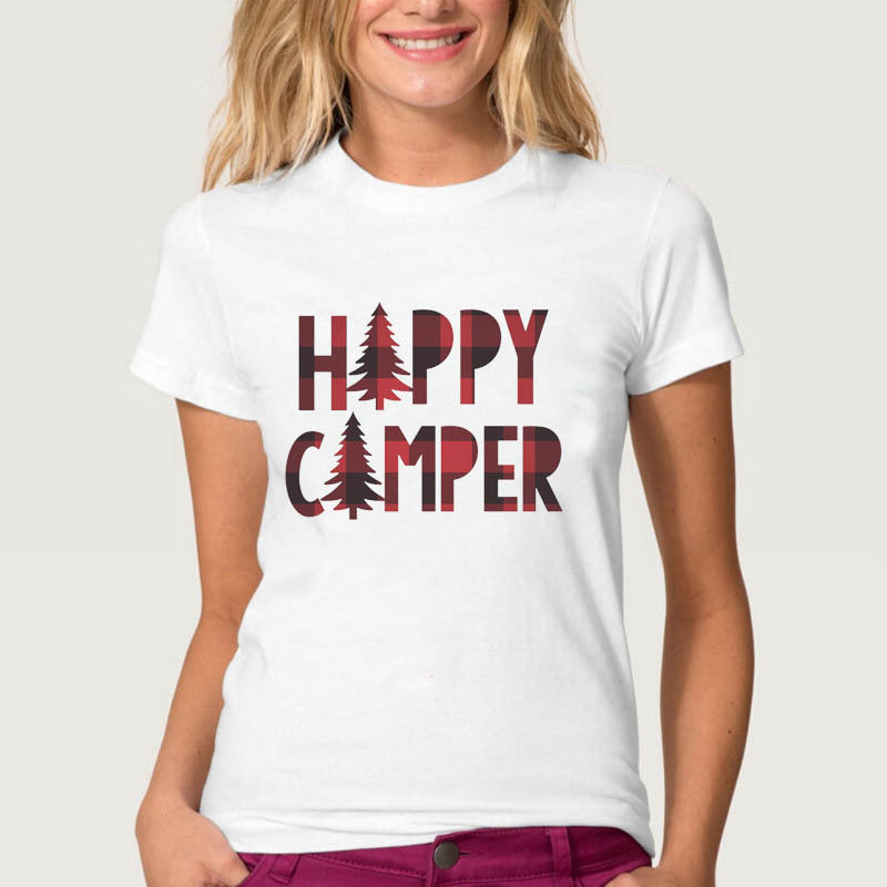 Round neck short sleeve T-shirt