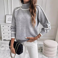 Knitwear Women's Long-sleeved Pullover Turtleneck Sweater