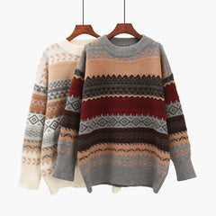 Long-sleeved plus-size jumper top