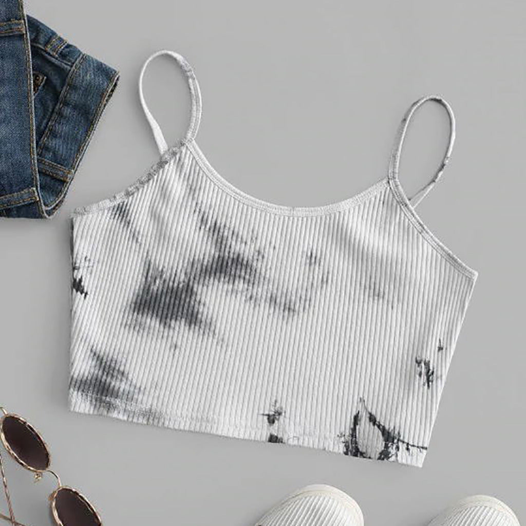 Tie-dye sleeveless vest