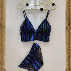 Triangle vest lace bra set