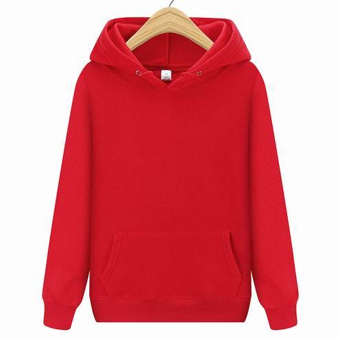 Pure cotton purple pullover hoodie solid color