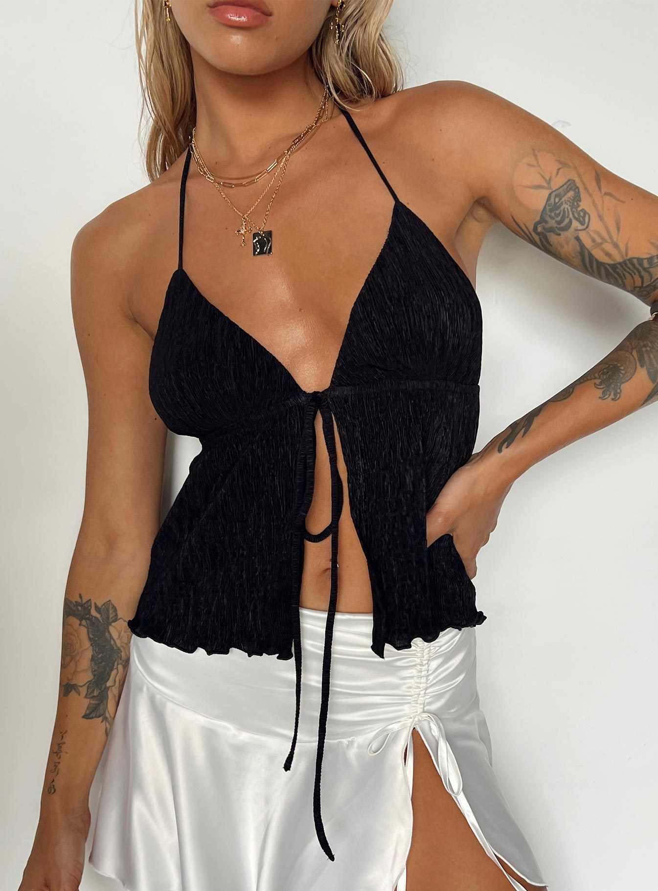 Women's Vest Camisole Sexy Lace-up Drawstring Camisole