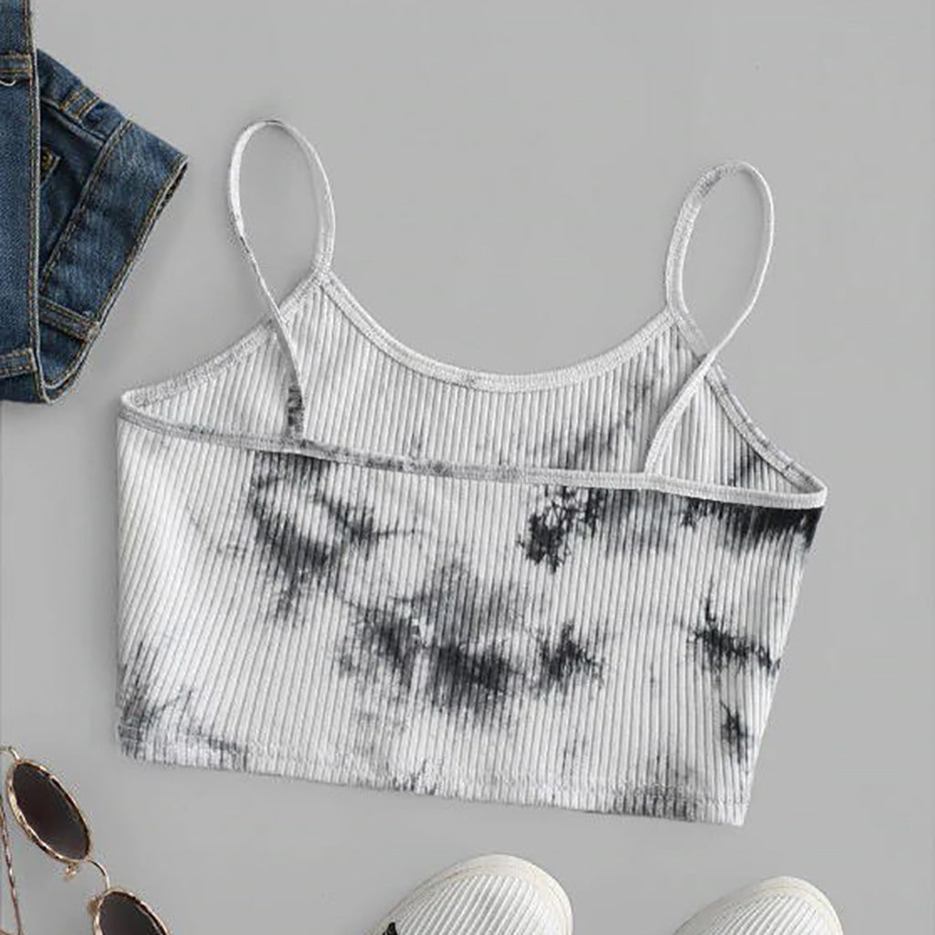 Tie-dye sleeveless vest