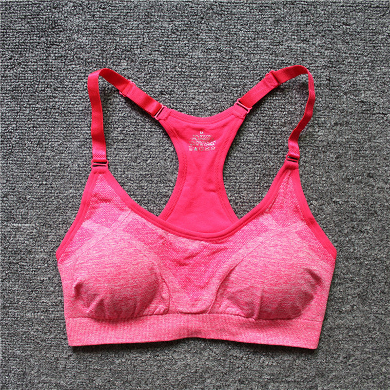 Women Shockproof Sport Bras Professional Yoga Shirts Top