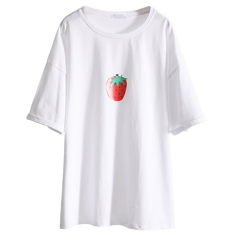 Korean round neck loose top