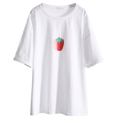 Korean round neck loose top