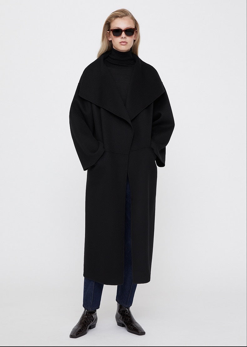 Lapel Coat Same Style Minimalist Double-sided Wool Cashmere