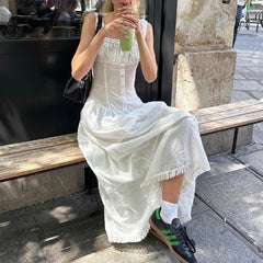 European And American Style French Style White Pure Desire Dress