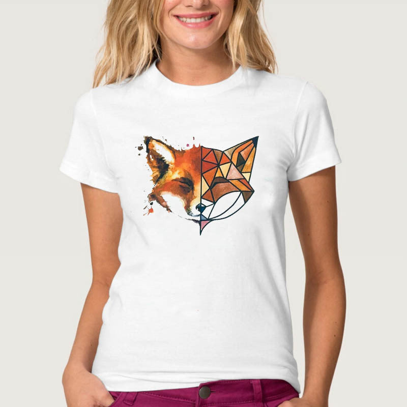 Round neck short sleeve T-shirt