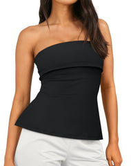 Women's Tube Top Off-shoulder Backless Cute