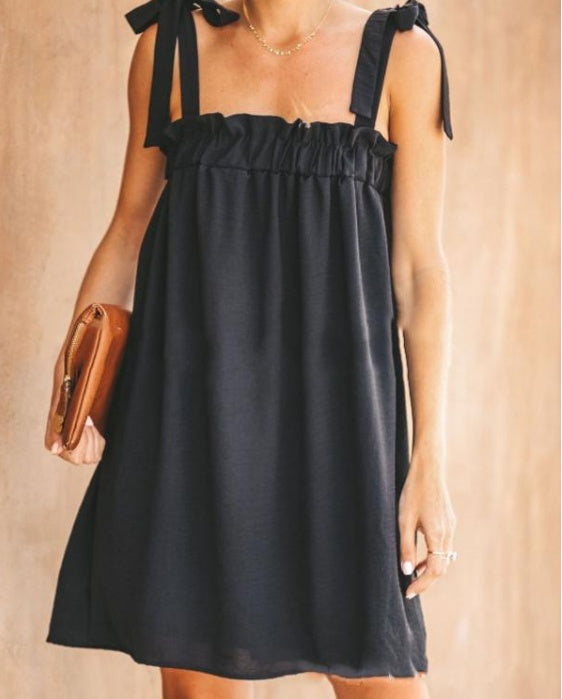 Halter ruffled sexy backless dress