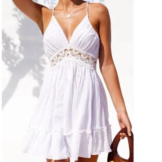 Waist lace dress