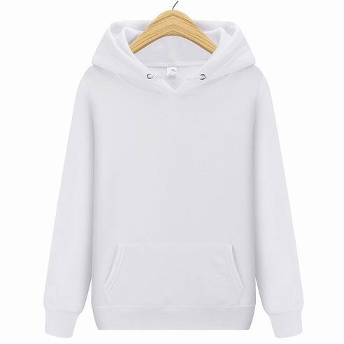 Pure cotton purple pullover hoodie solid color