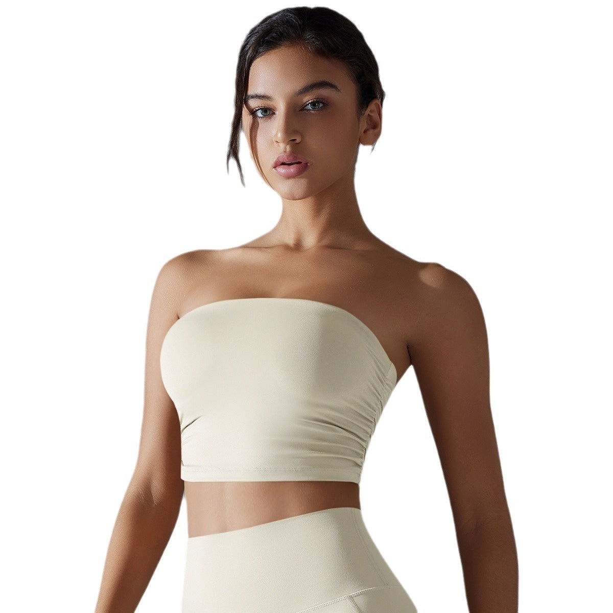 New Solid Color Chest Wrap Yoga Clothing Top