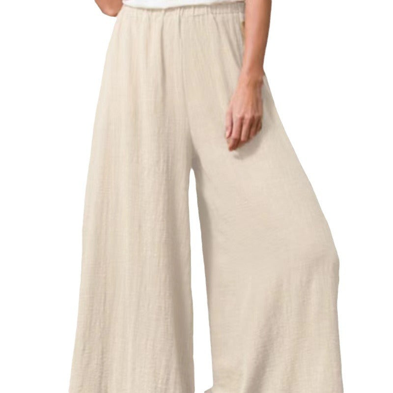 Women's Cotton And Linen Loose Wide-leg Pants Oversized