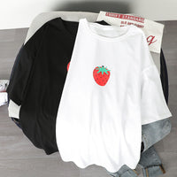 Korean round neck loose top