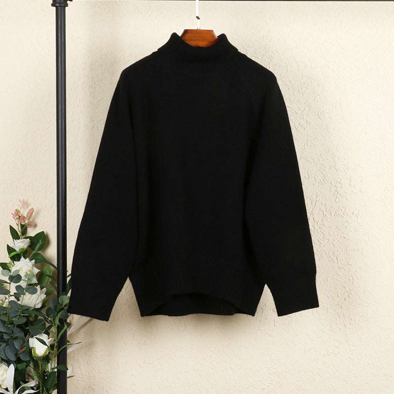 High collar knit bottoming shirt
