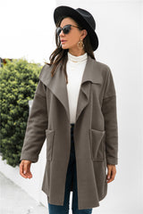 Hot Sale Mauni Solid Color Long Sleeve Jacket
